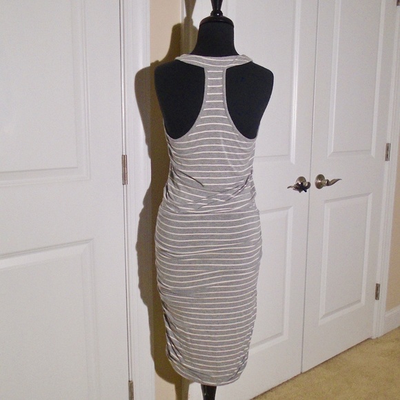 SOLD Athleta Dress Striped Racerback Ruched Tank Dress/SOLD - Picture 7 of 7